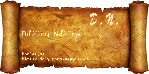 Déry Nóra névjegykártya